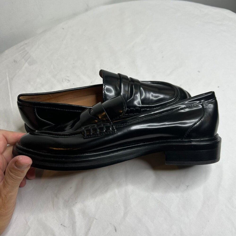 Madewell $158 Womens The Vernon Loafer in Black Leather Size 8 NM083 - Picture 6 of 8